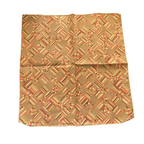 Set of 4 Mauve Pink Taupe Cloth Napkins VTG MCM Upcycle Crafting - Picture 3 of 4